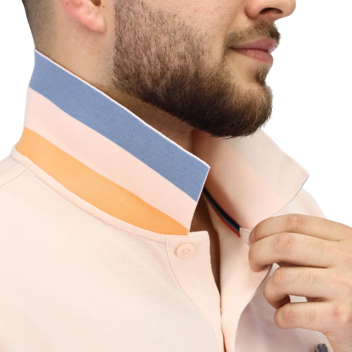 Men's Performance Slim Fit Lion Embroidery Solid Polo