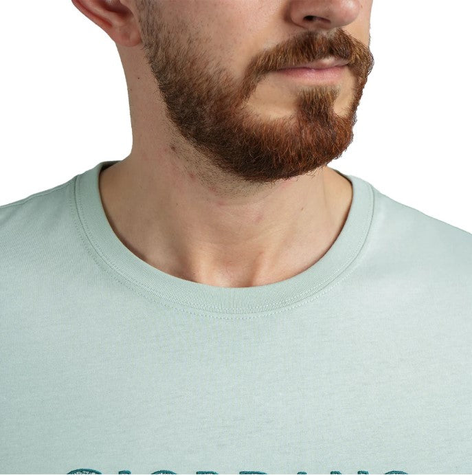 تي شيرت قطني جيرسي بطبعة نحيفة وأكمام قصيرة ورقبة دائرية