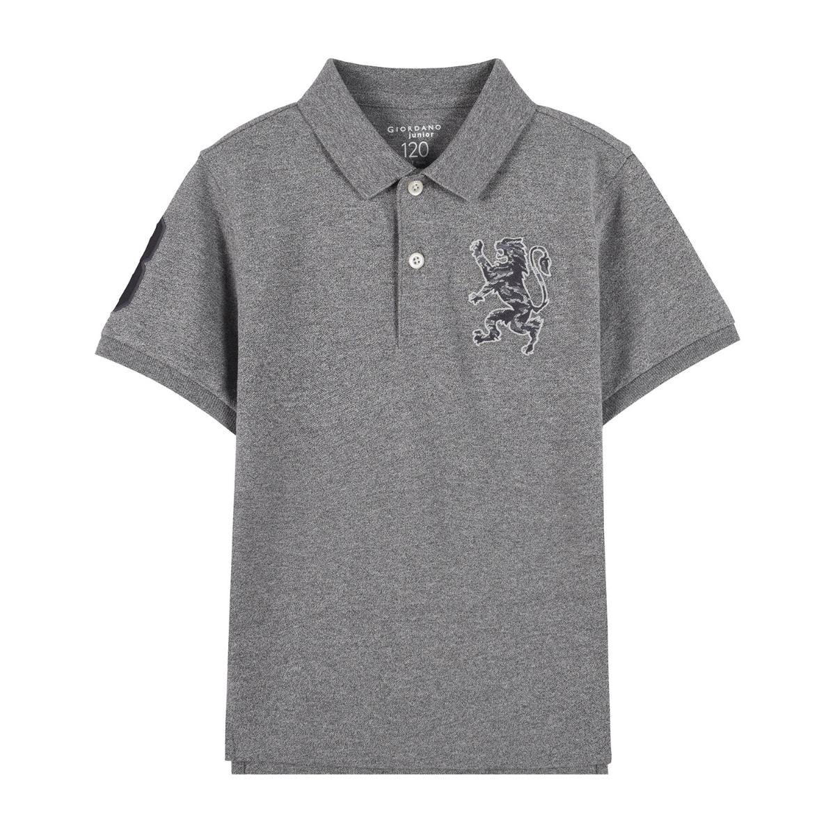 Kids' Lion Polo: 3D Embroidery, Comfort Piqué, Classic Style