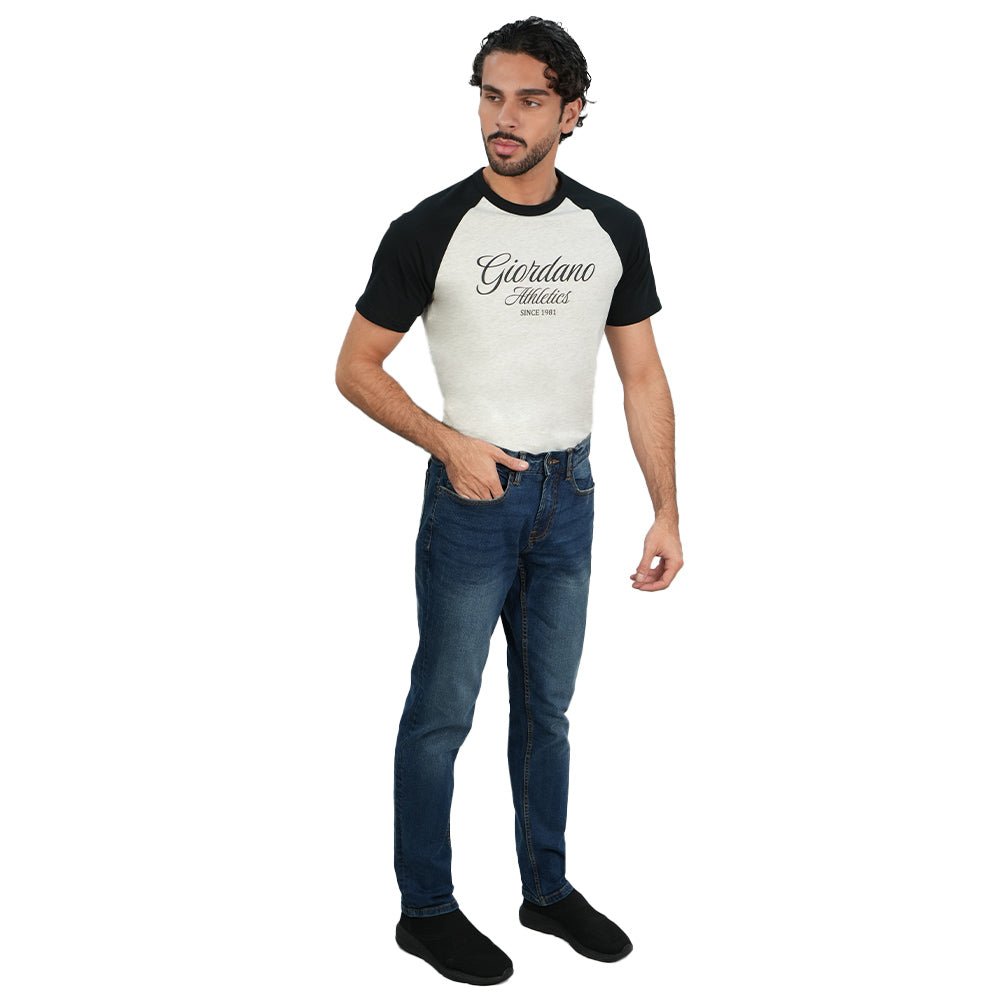 Men's Slim Taper Stretch Cotton Denim Jeans Low Rise
