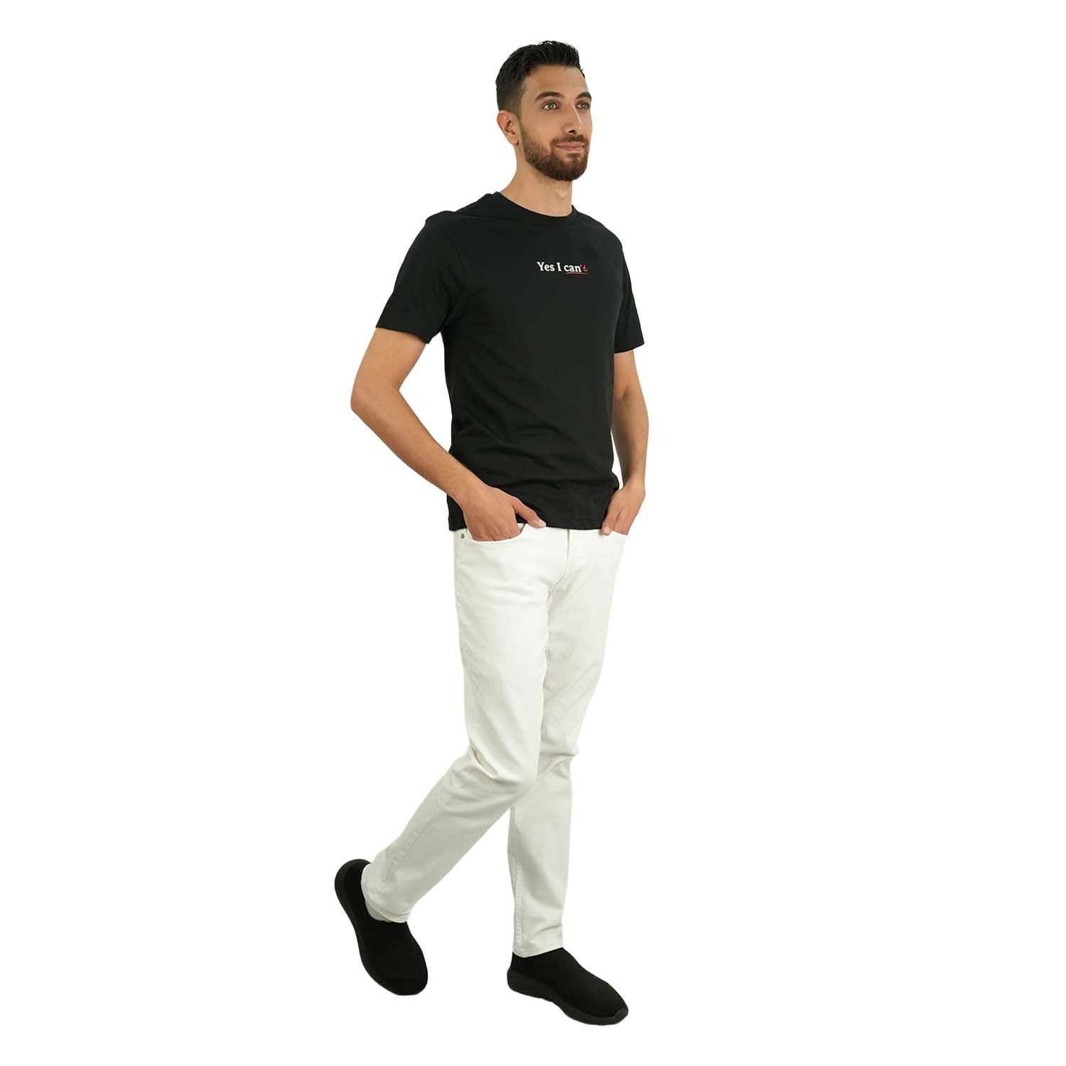 تي شيرت رجالي من القطن الجيرسي المطبوع