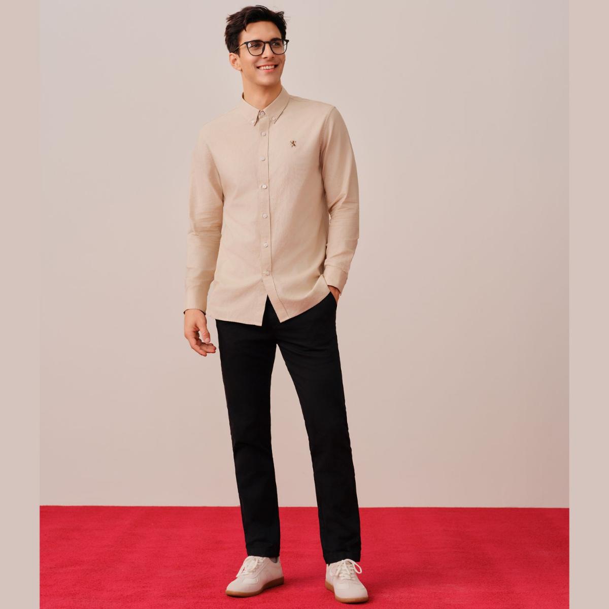 Men's Lion Cotton Oxford Shirt