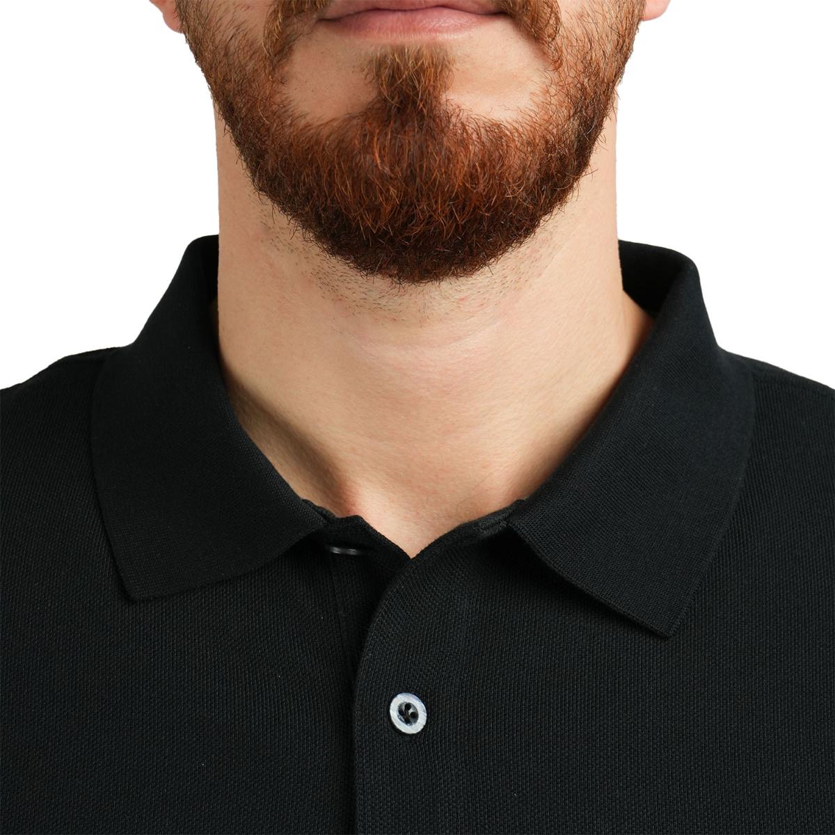 Men's Performance Slim Fit Lion Embroidery Solid Polo