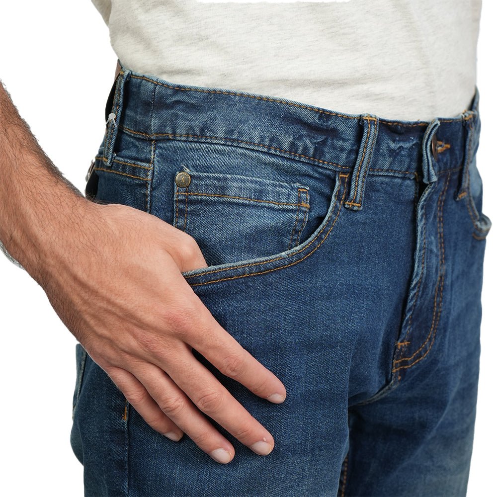 Men's Slim Taper Stretch Cotton Denim Jeans Low Rise