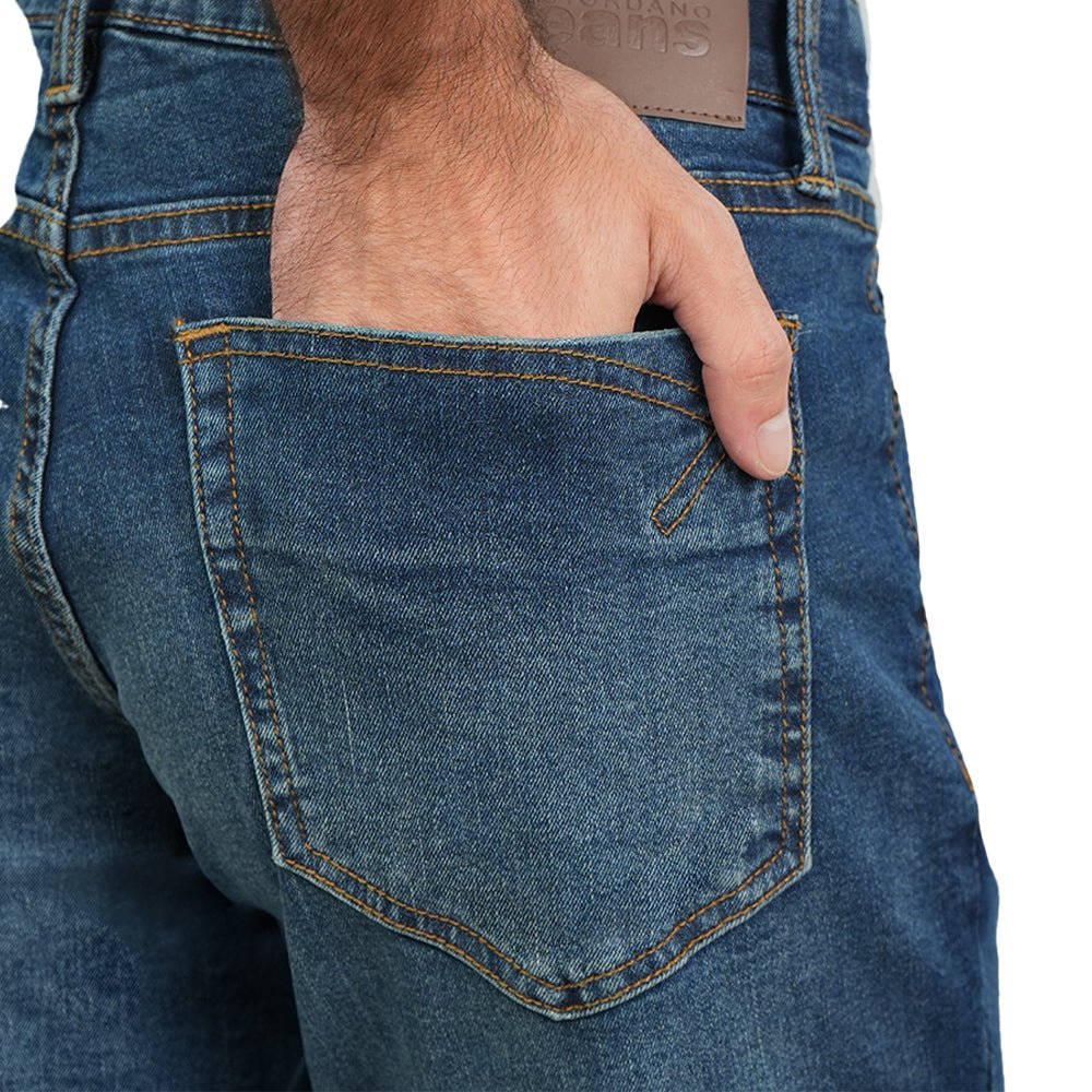 Men's Slim Taper Stretch Cotton Denim Jeans Low Rise