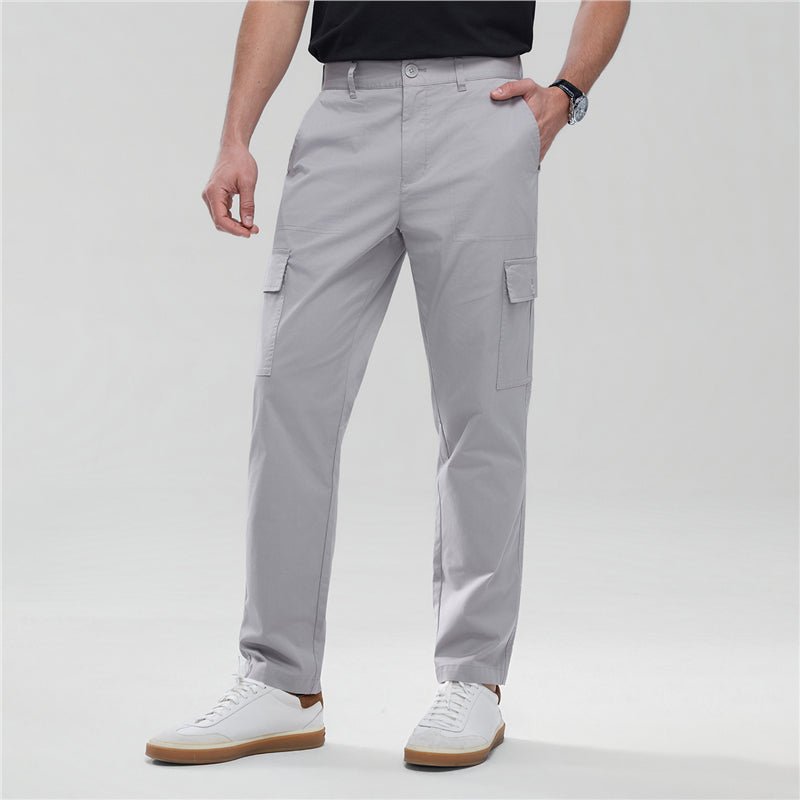 Men’s Relaxed Stretch Twill Cargo Khakis