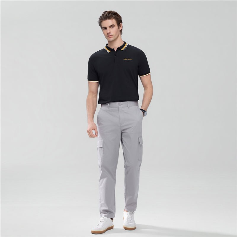 Men’s Relaxed Stretch Twill Cargo Khakis
