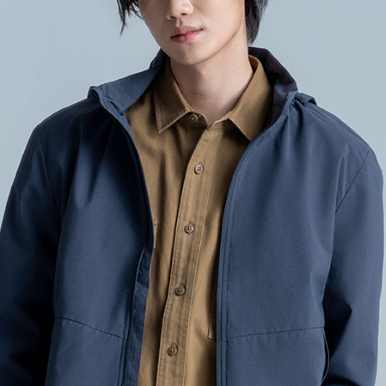 جاكيت سورونا للرجال مقاوم للرياح - سحاب كامل من البوليستر وخفيف الوزن