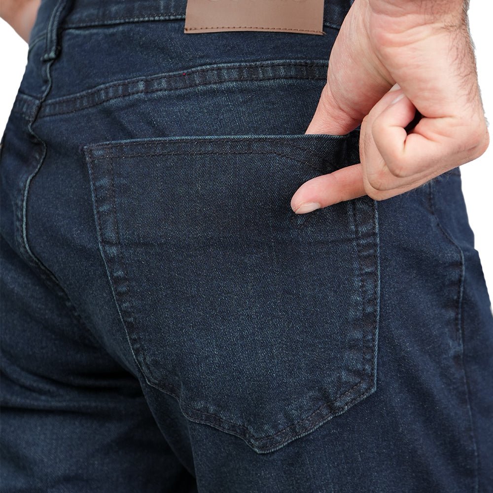Men's Slim Taper Stretch Cotton Denim Jeans Low Rise