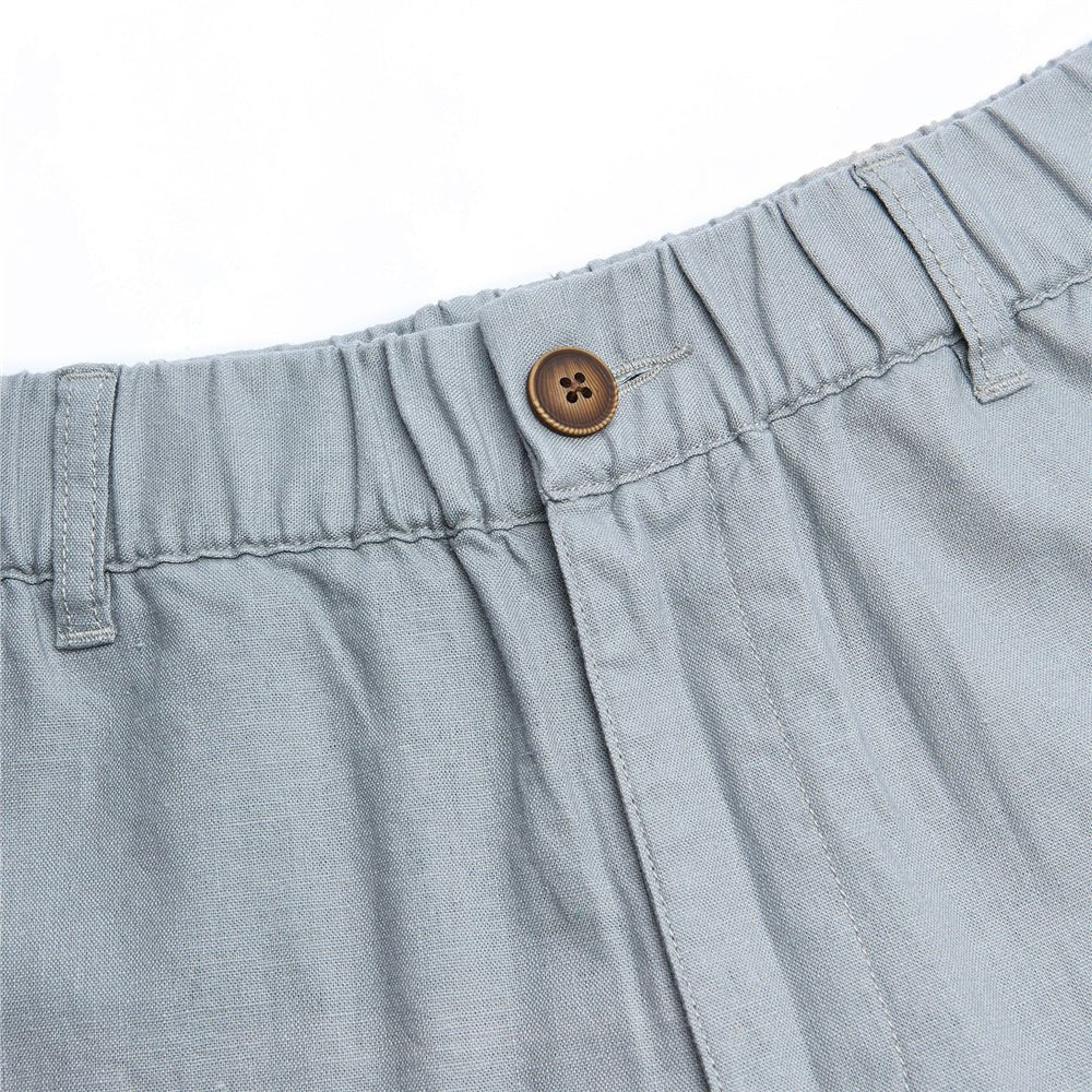 Men's Slim Linen Cotton Bermuda Shorts