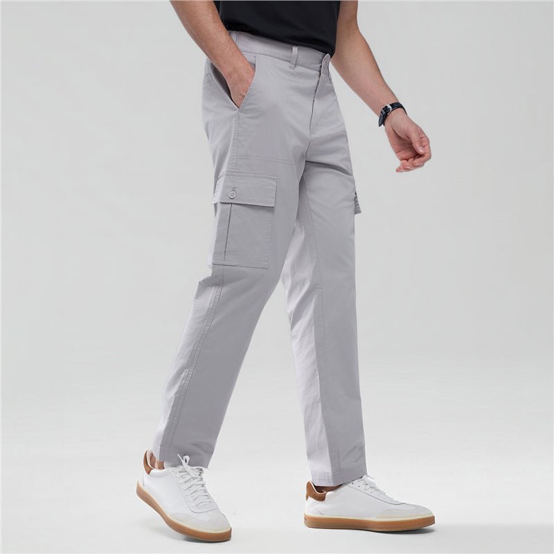 Men’s Relaxed Stretch Twill Cargo Khakis