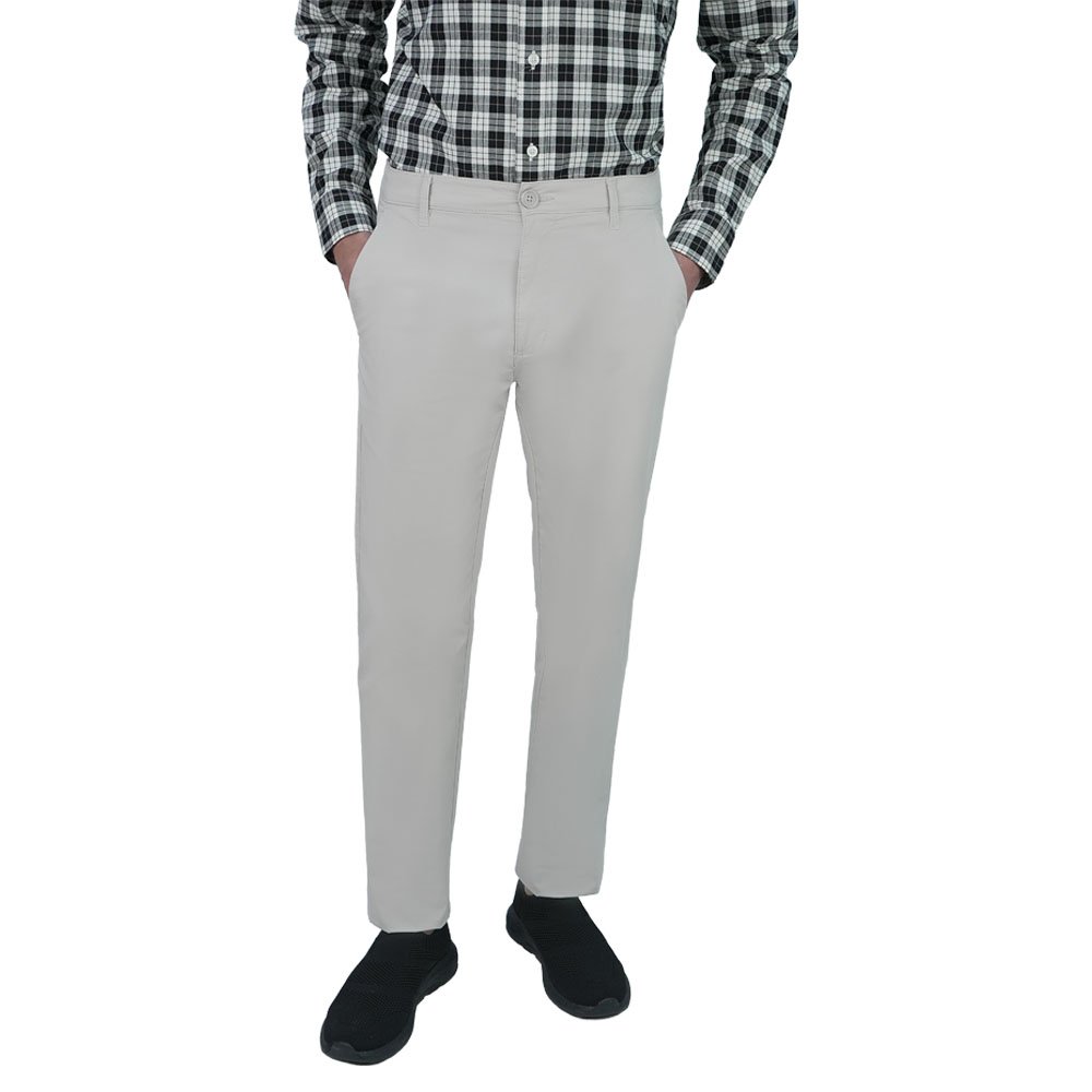 Men's Twill Low Rise Slim Taper Khaki Pant