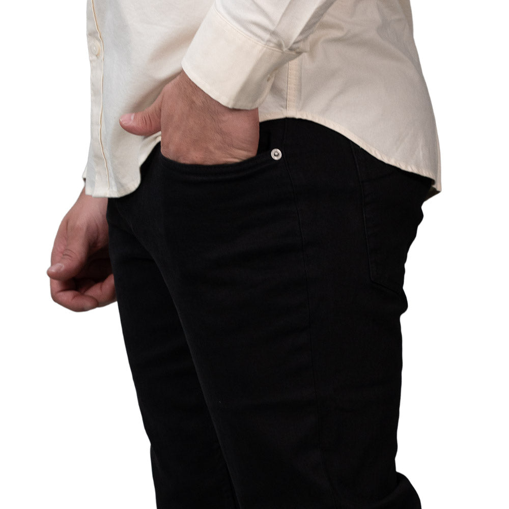 Men's Slim Taper Stretch Cotton Denim Jeans Low Rise