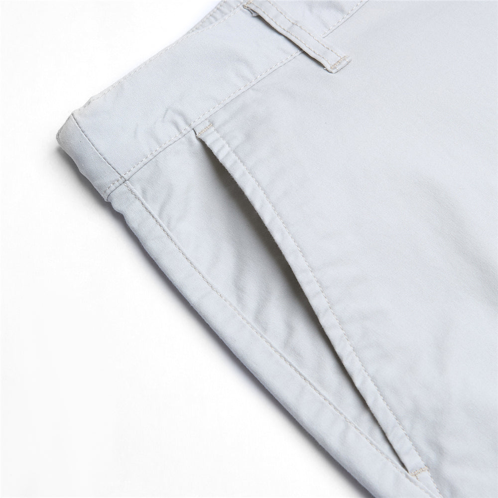 Men's Slim Twill Bermuda Shorts With Stretch Waist