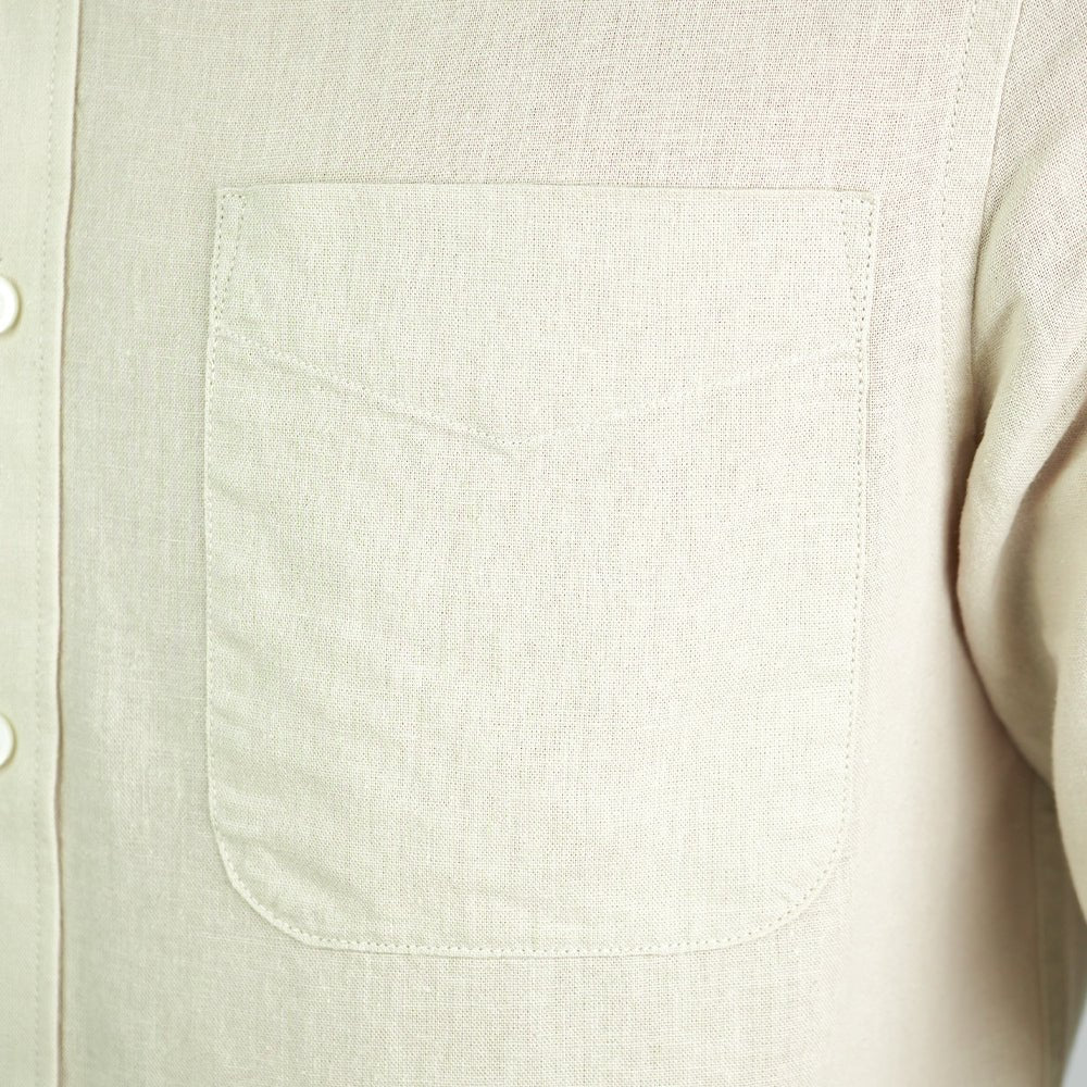 Men's Slim Linen Cotton Solid Shirt
