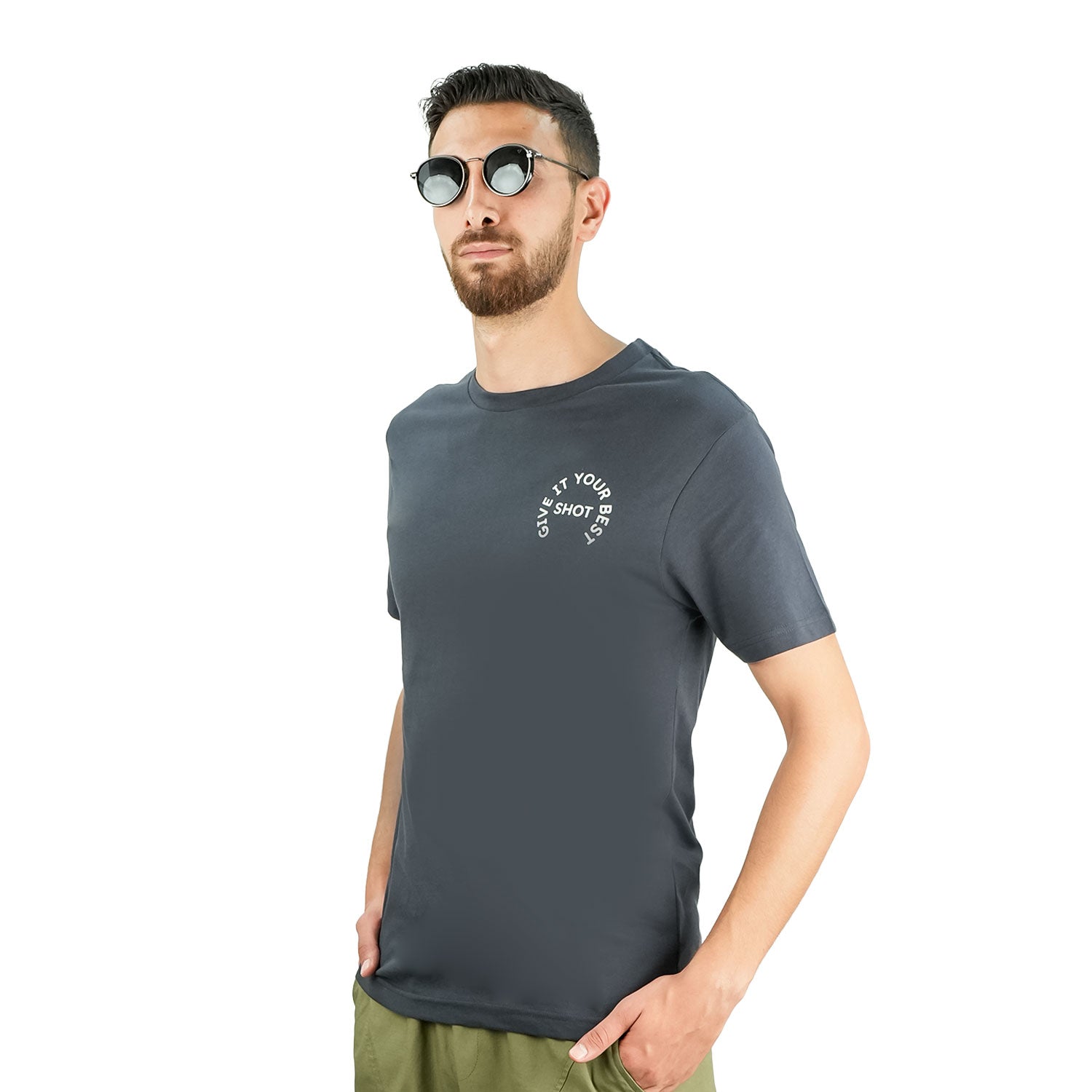 تي شيرت رجالي من القطن الجيرسي المطبوع