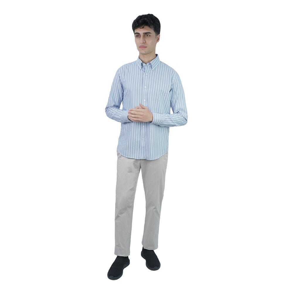 Men’s Cotton Oxford Wrinkle Free Long-Sleeve Shirt