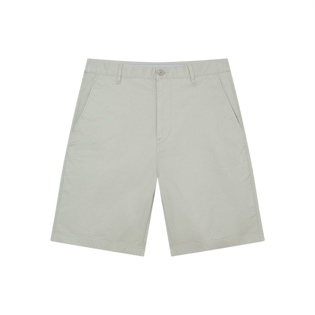 Men's Slim Twill Bermuda Shorts With Stretch Waist