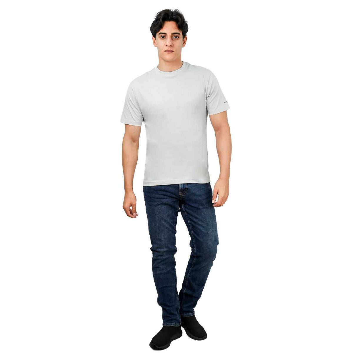 Men's Giordano Cotton Crewneck Slim Fit Tee - Short Sleeve