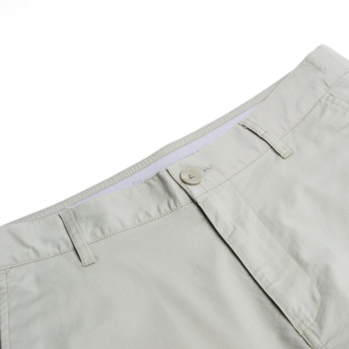 Men's Slim Twill Bermuda Shorts With Stretch Waist