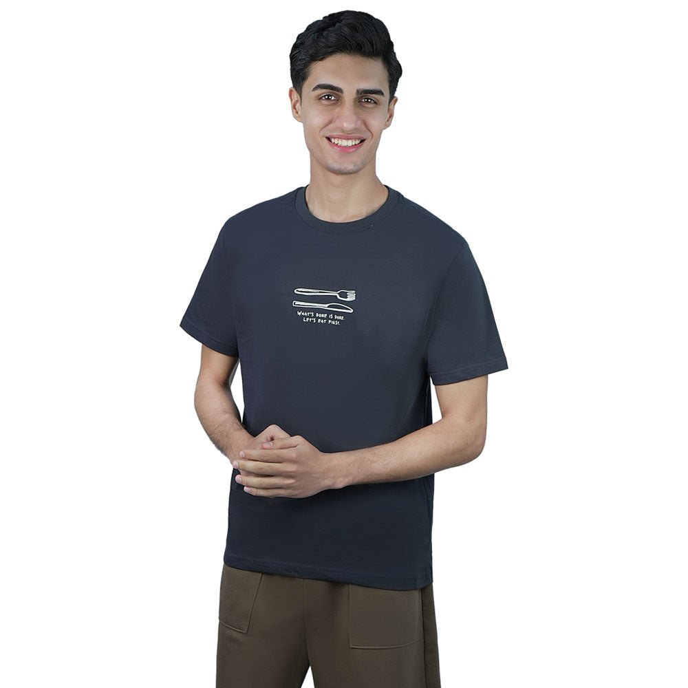 Men's Cotton Jersey Crew Neck Print Tee