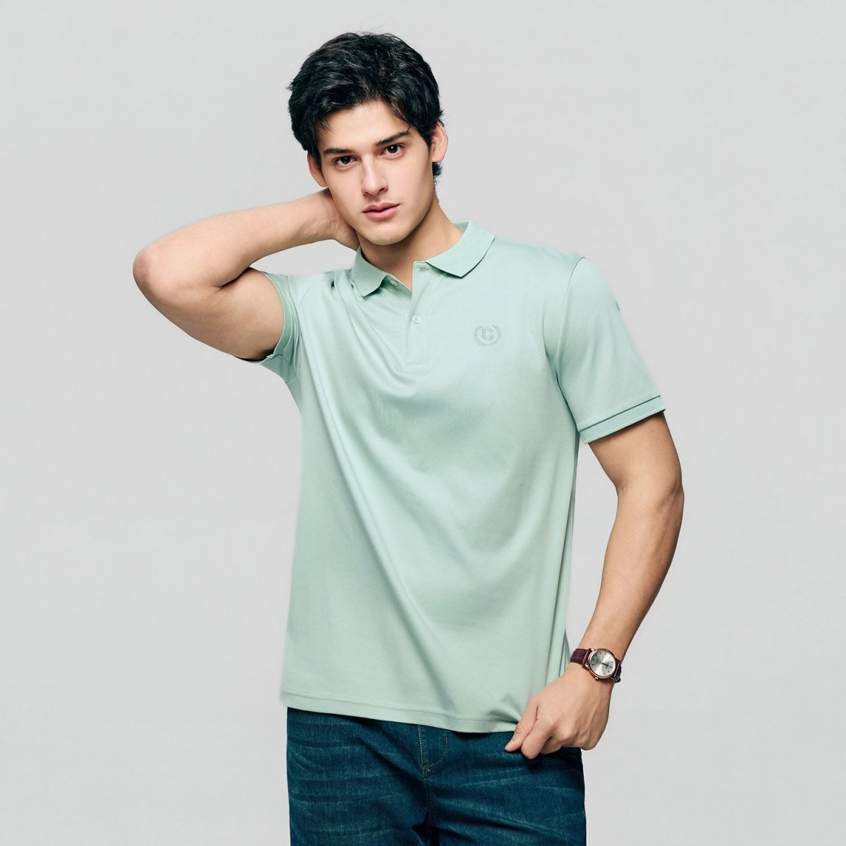 Men’s Liquid Touch Slim Fit Cotton Interlock Polo