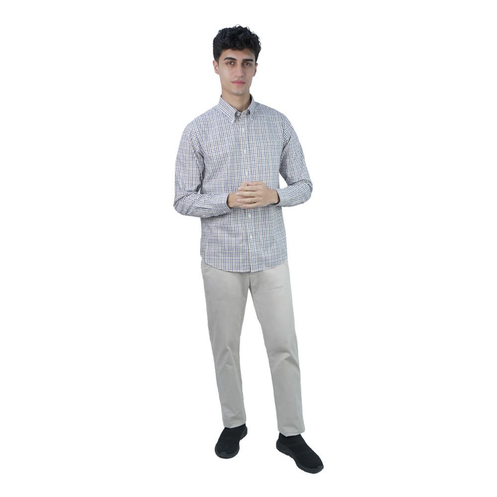 Men’s Cotton Oxford Wrinkle Free Long-Sleeve Shirt