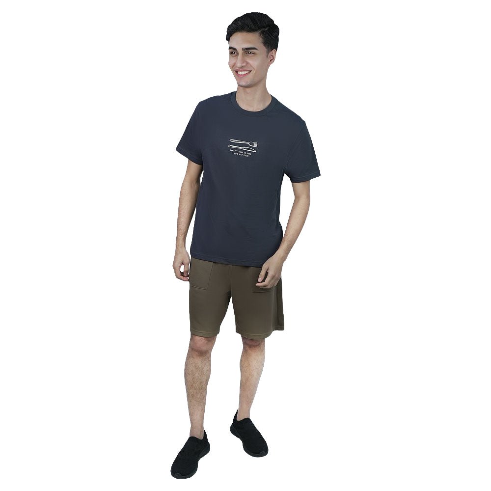 Men's Cotton Jersey Crew Neck Print Tee