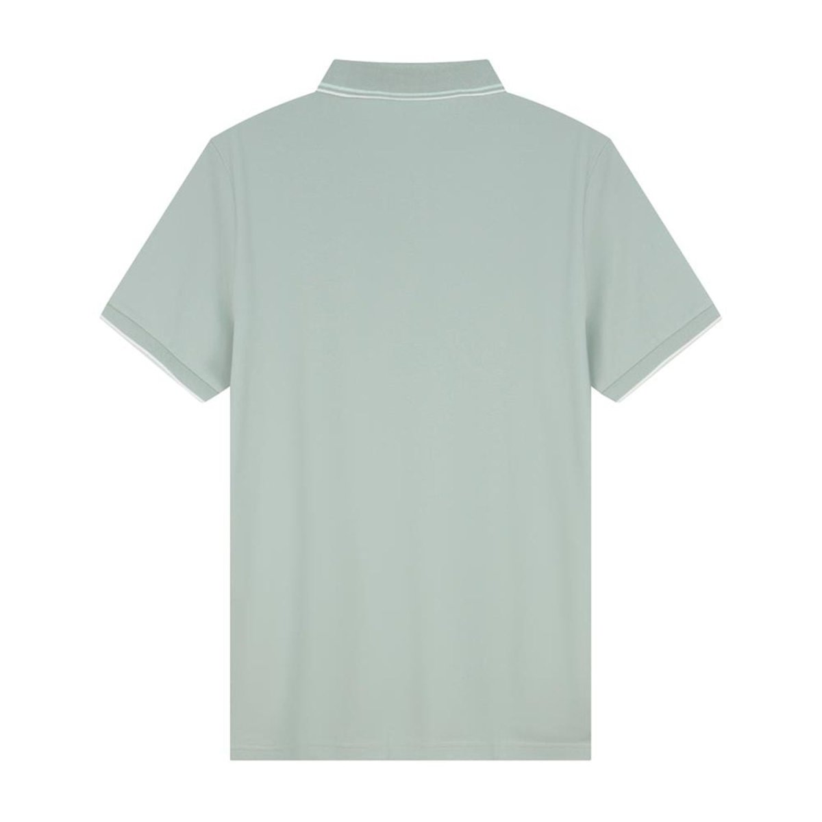 Men's Slim Pique Cotton Lycra Solid Polo with Flat Knit Collar