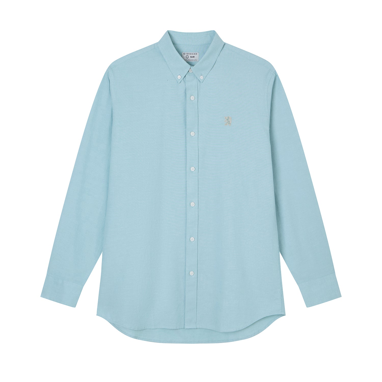 Men's Cotton Slim Oxford Shirt With Embroidery