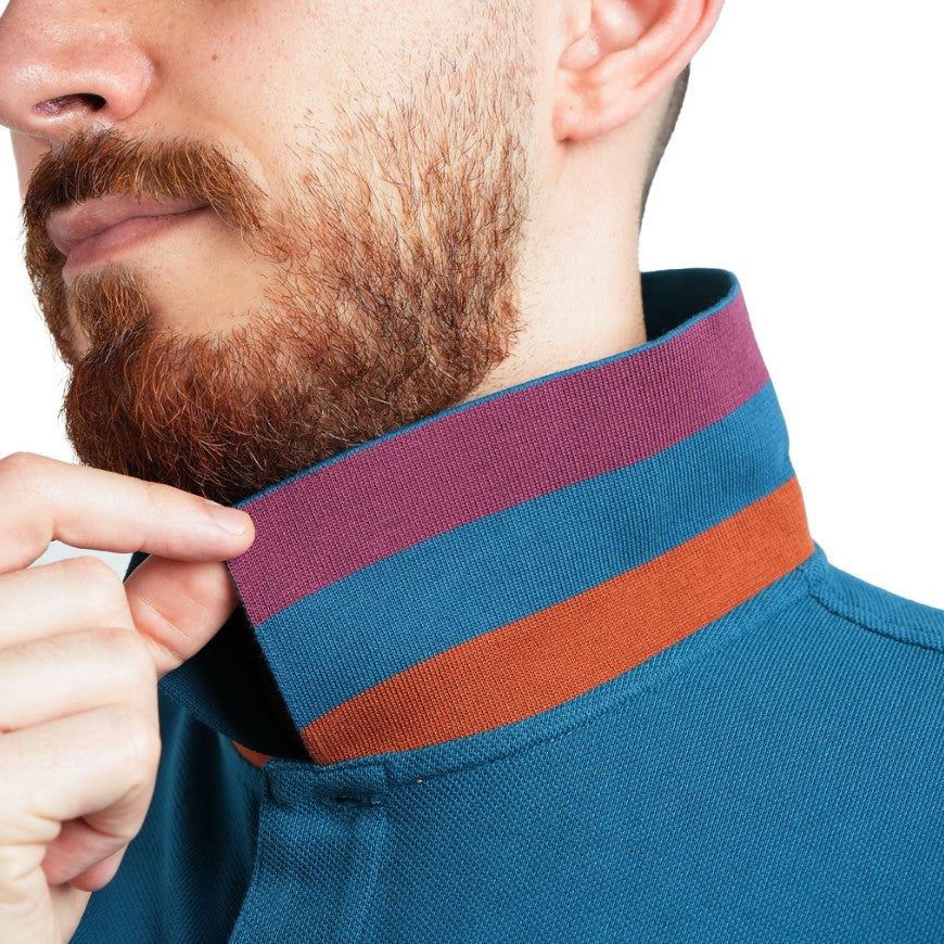 Men's Performance Slim Fit Lion Embroidery Solid Polo