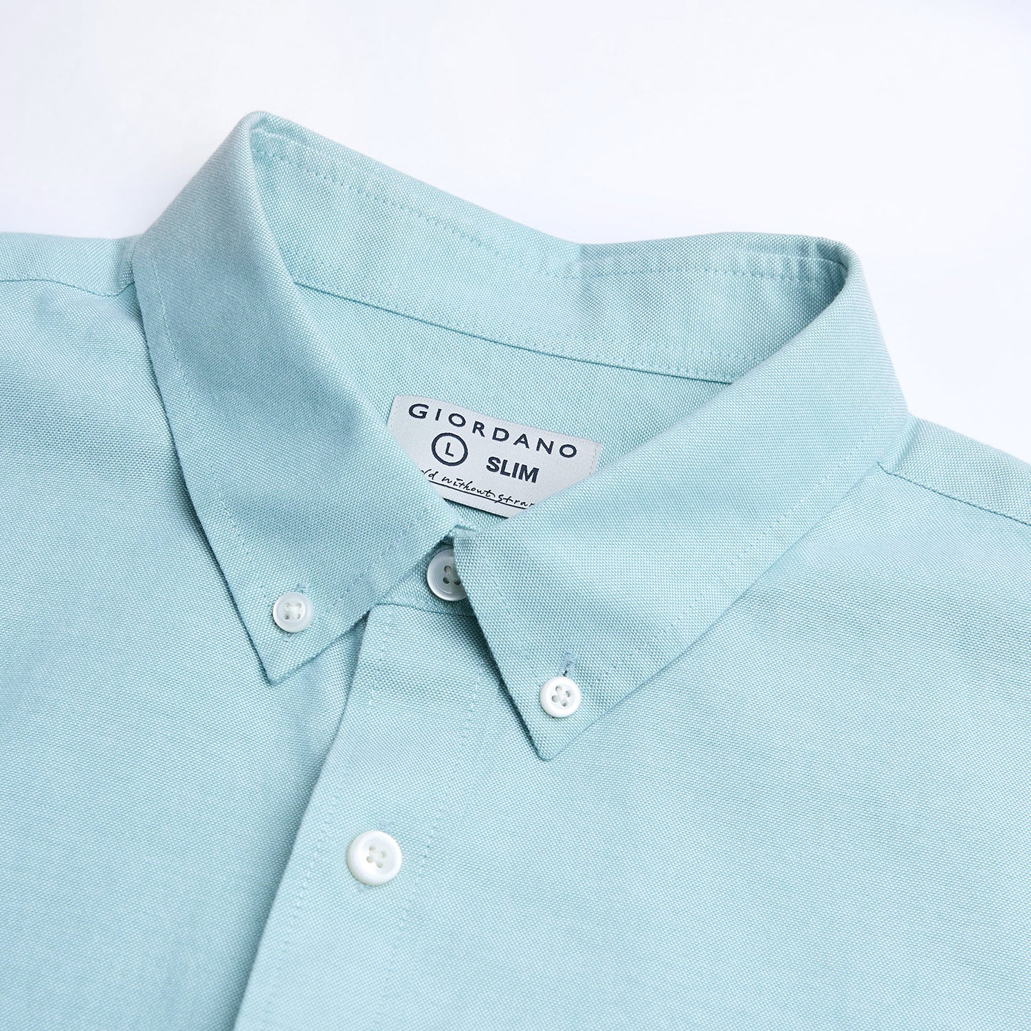 Men's Cotton Slim Oxford Shirt With Embroidery