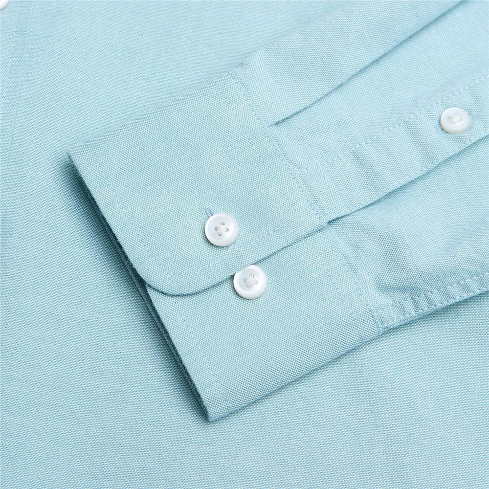 Men's Cotton Slim Oxford Shirt With Embroidery