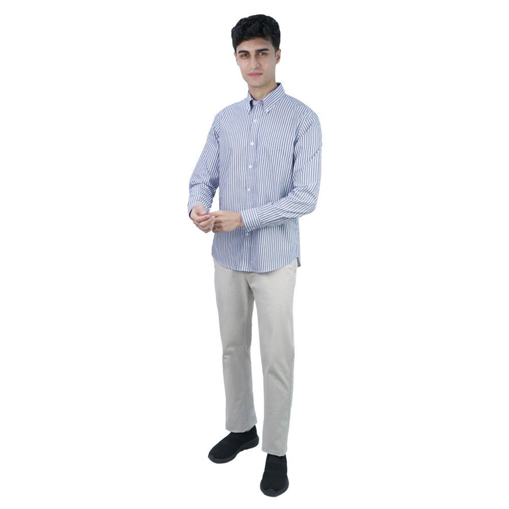 Men’s Cotton Oxford Wrinkle Free Long-Sleeve Shirt