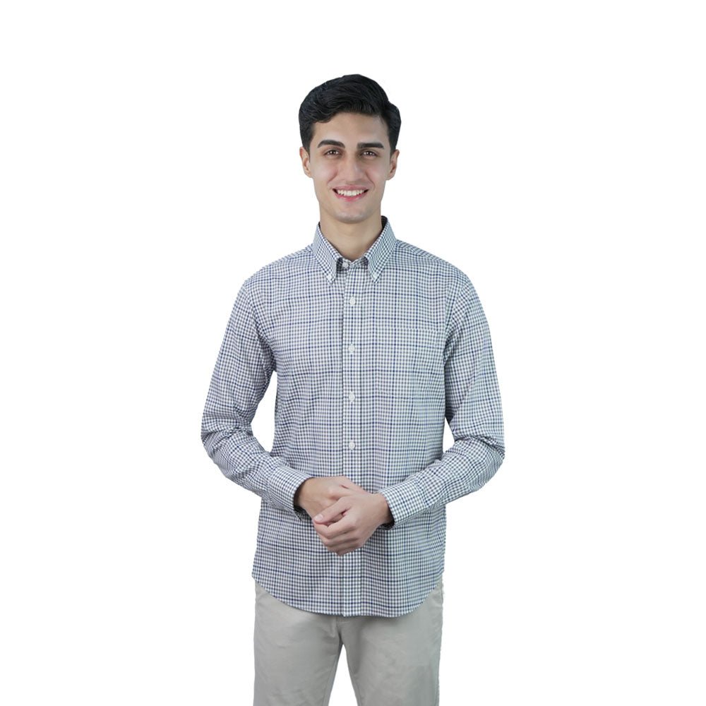 Men’s Cotton Oxford Wrinkle Free Long-Sleeve Shirt