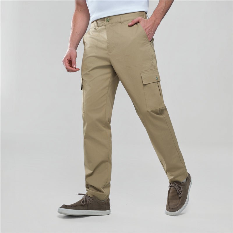 Men’s Relaxed Stretch Twill Cargo Khakis