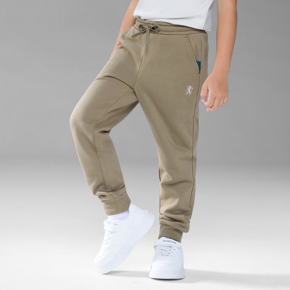 Junior's Tapered Fit French Terry Jogger with Elastic Waist