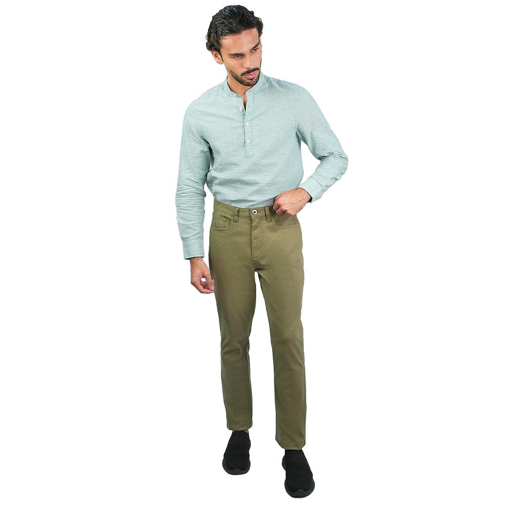 Men’s Cotton Regular Taper Stretch Twill Khakis