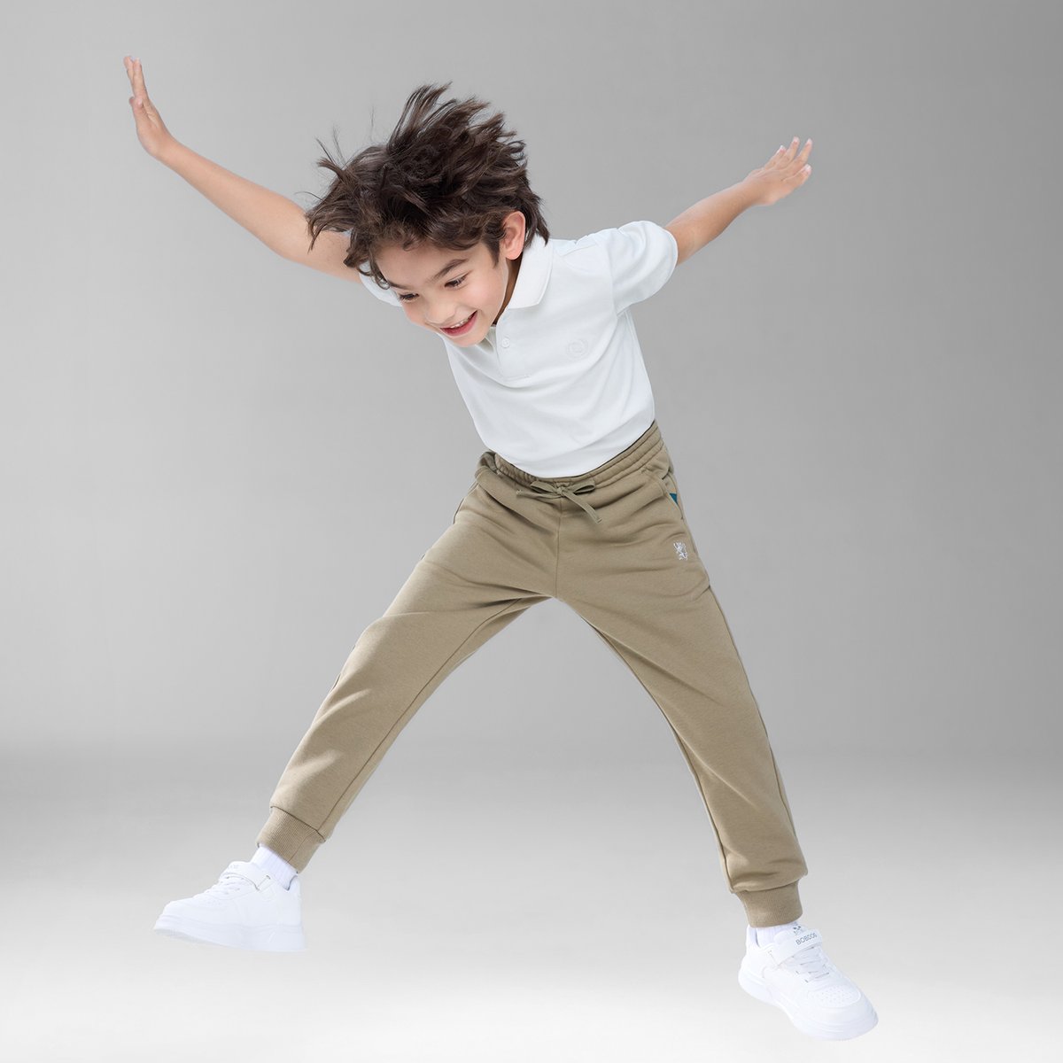 Junior's Tapered Fit French Terry Jogger with Elastic Waist