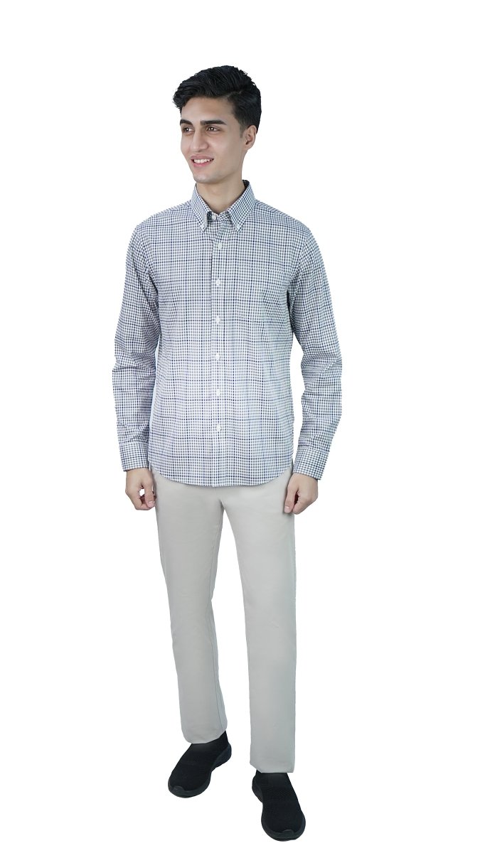 Men’s Cotton Oxford Wrinkle Free Long-Sleeve Shirt