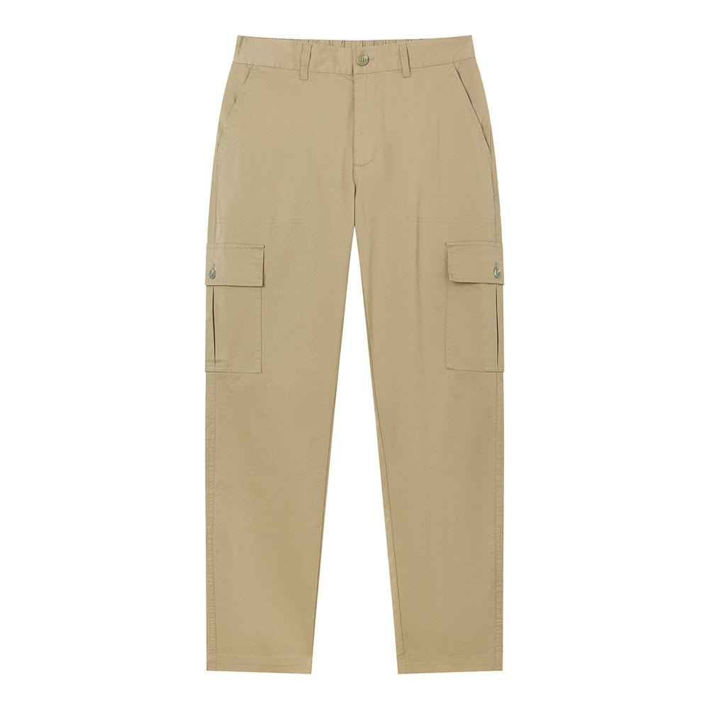 Men’s Relaxed Stretch Twill Cargo Khakis