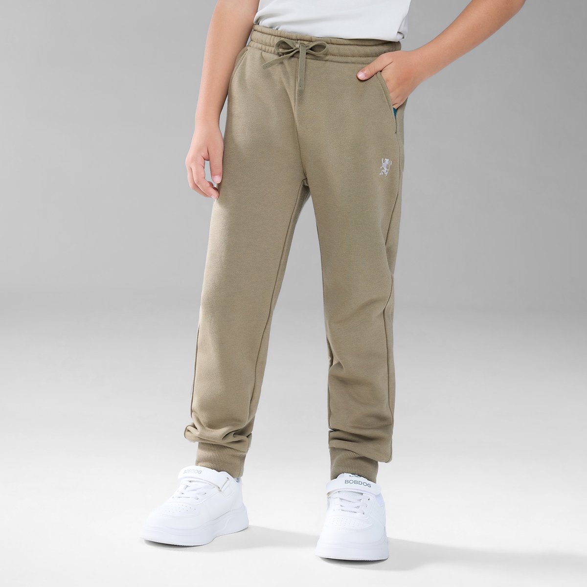 Junior's Tapered Fit French Terry Jogger with Elastic Waist