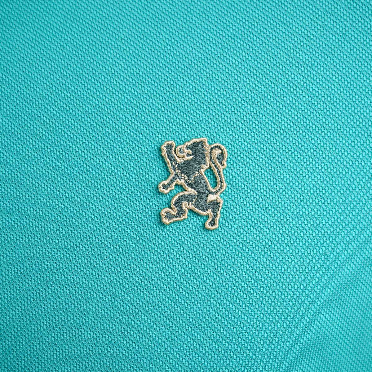 Men's Performance Slim Fit Lion Embroidery Solid Polo