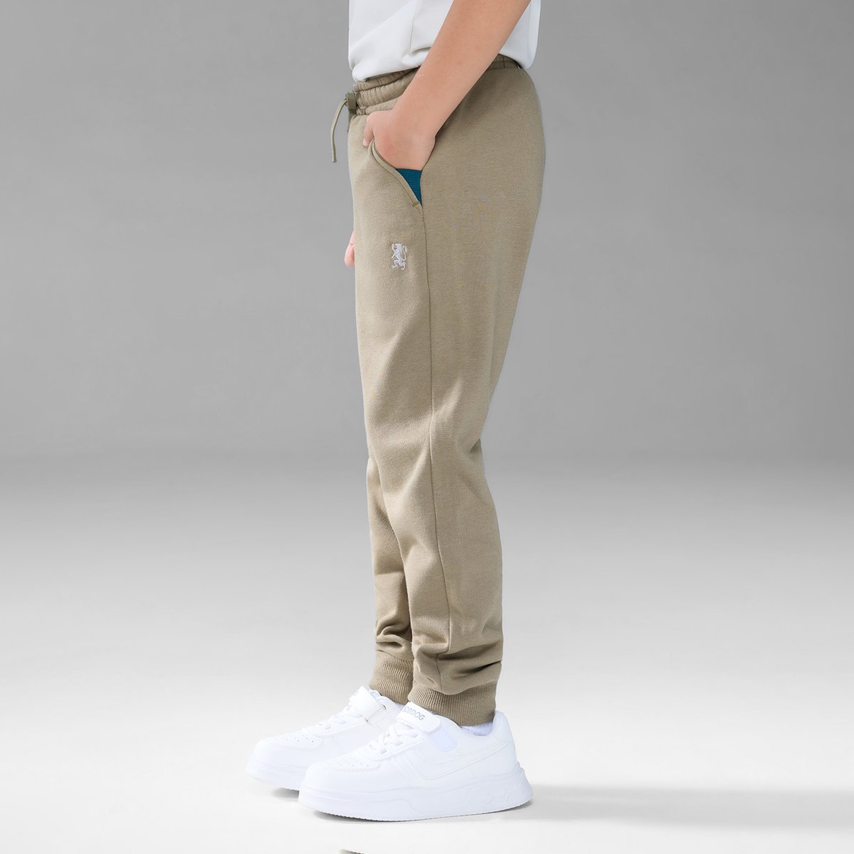 Junior's Tapered Fit French Terry Jogger with Elastic Waist