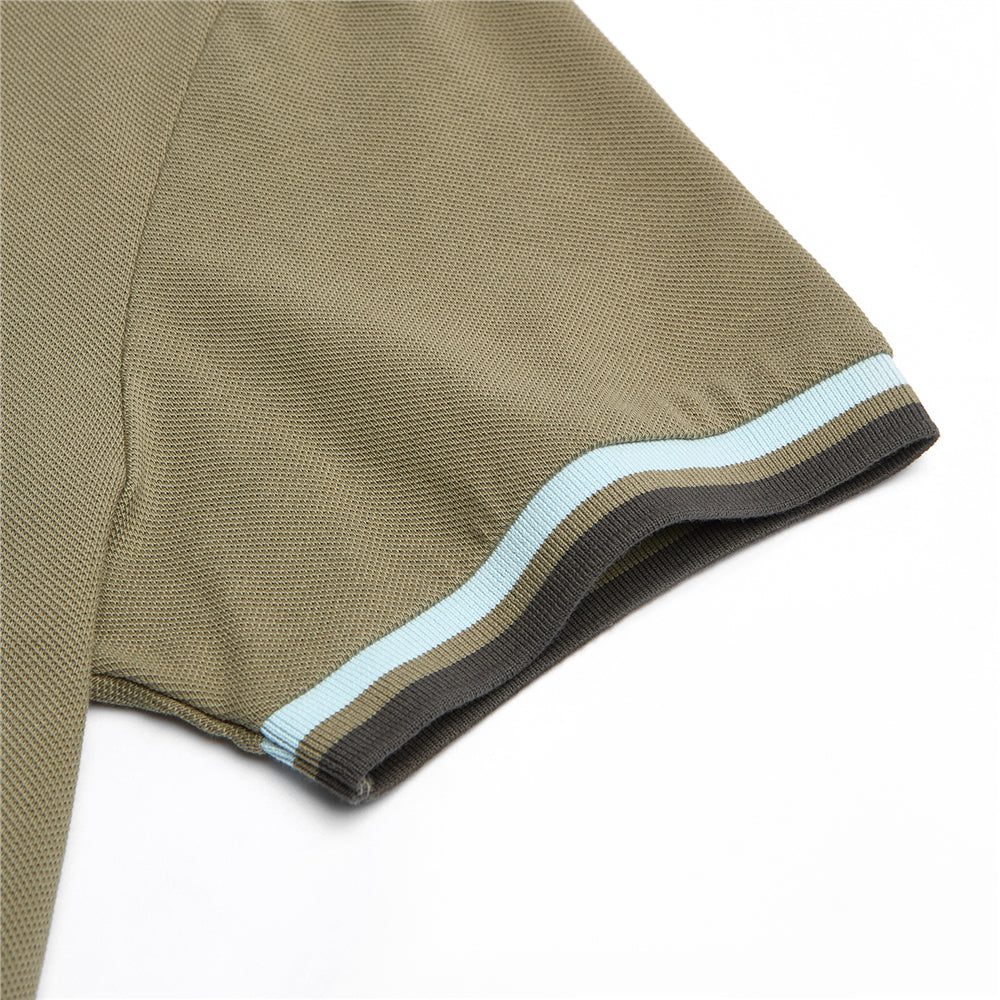 Men's Cotton Slim Performance Polo With Small Lion Embroidery