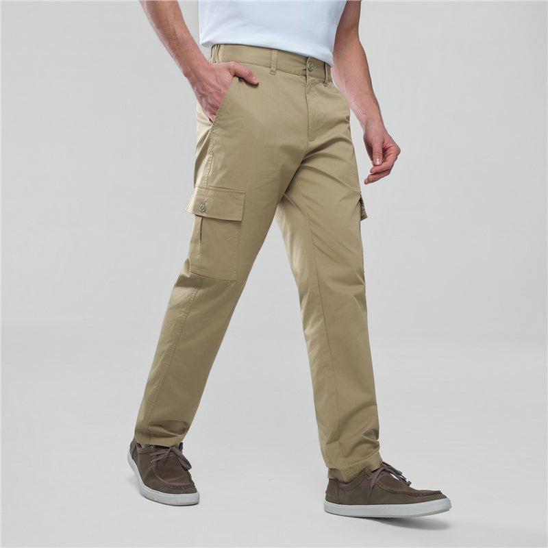 Men’s Relaxed Stretch Twill Cargo Khakis