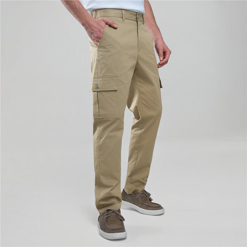 Men’s Relaxed Stretch Twill Cargo Khakis
