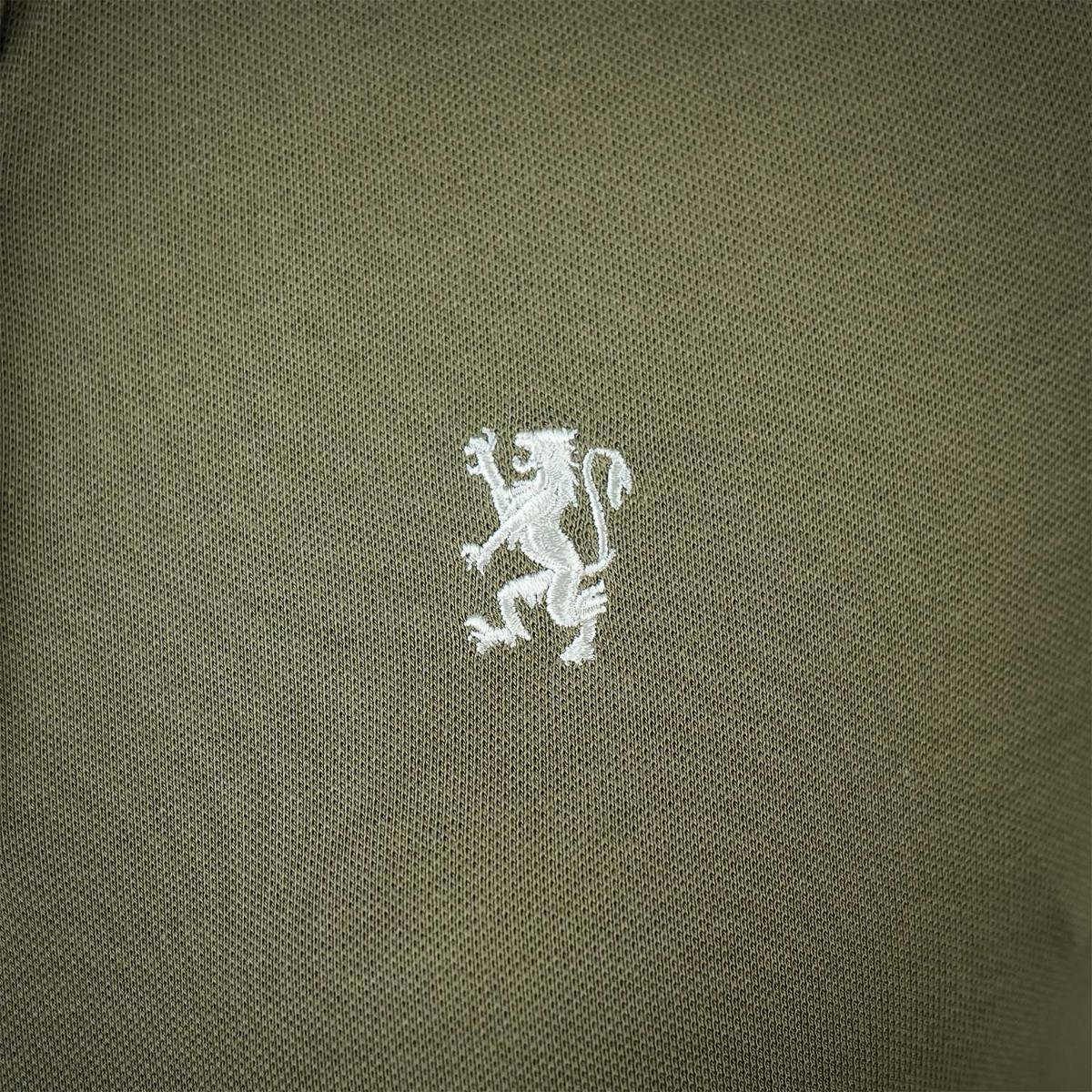 قميص بولو نسائي من القطن بيكيه مطرز بجرأة - قصة ضيقة، وأكمام قصيرة