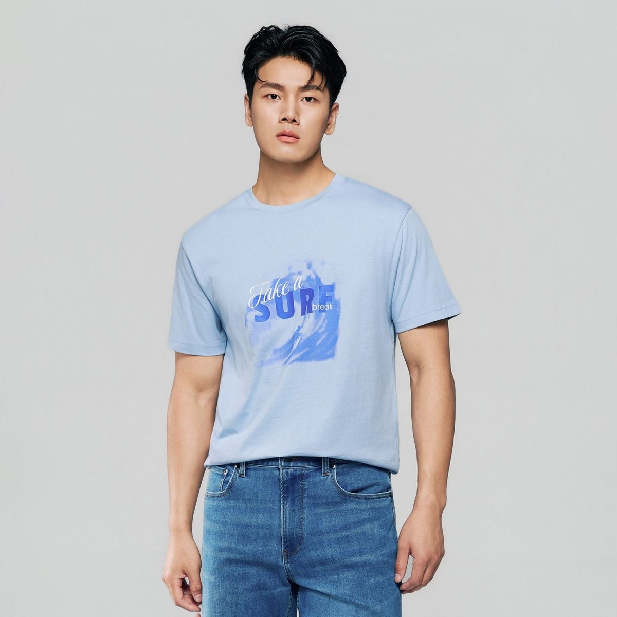 Men's Cotton Jersey Crew Neck Print Tee