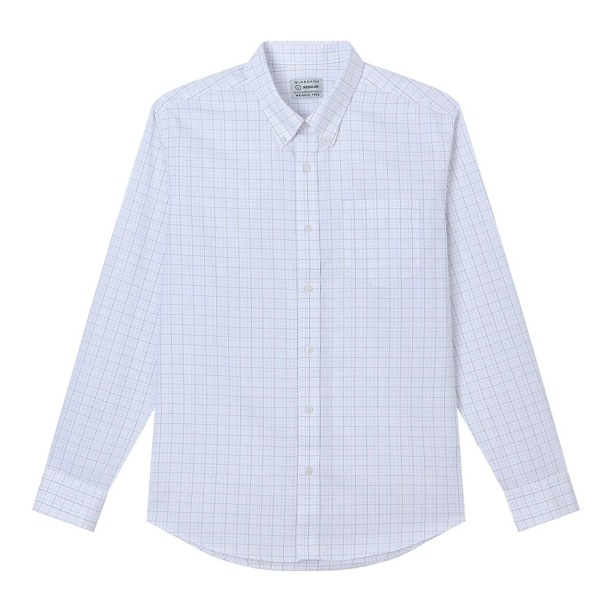 Men’s Cotton Oxford Wrinkle Free Long-Sleeve Shirt